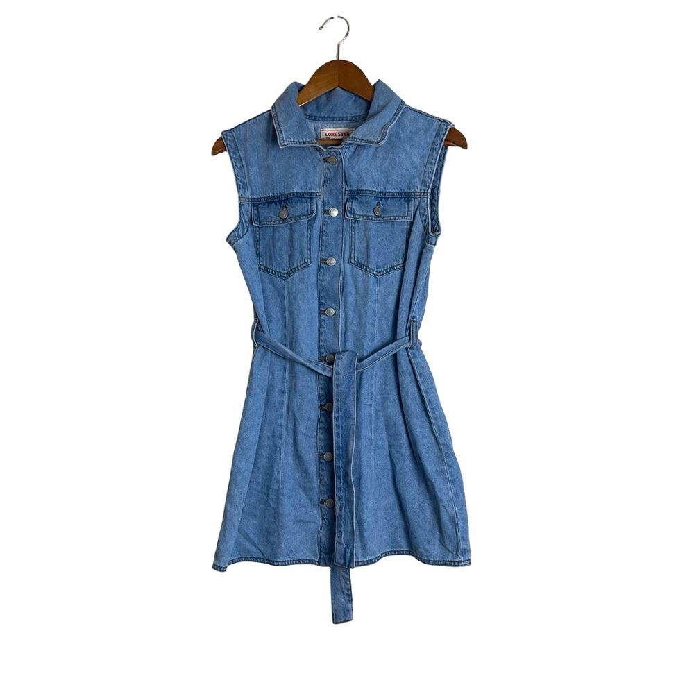 NWOT lone Star 100% cotton denim dress. Size medium